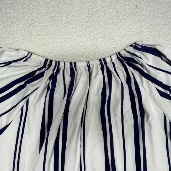 Women’s XL West Loop Navy Blue/White Stripe Tunic Top - Picture 8 of 11